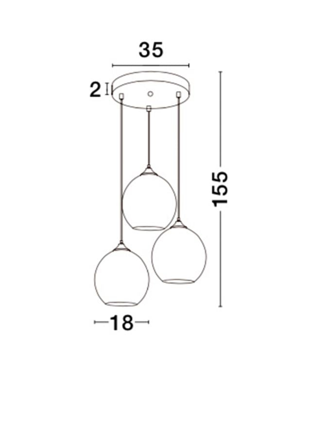 Modern Pendant Lamp BLAZE NOVA LUCE