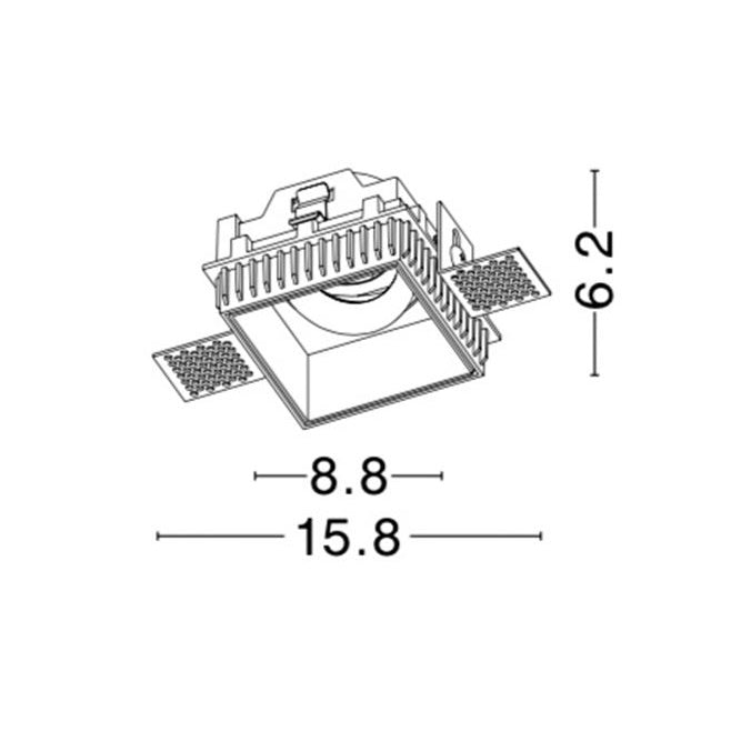 Downlight Recessed Spots Trimless GU10 BRAD NOVA LUCE