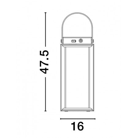 LED Outdoor Solar Portable Lamp JIGRA IP54 NOVA LUCE