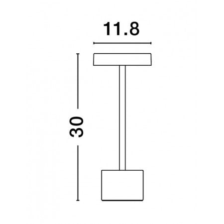 LED Outdoor Portable Lamp FUMO IP54 NOVA LUCE