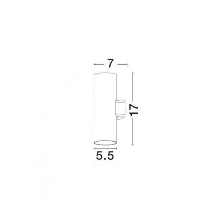 LED Outdoor Wall Lamp Ultra Narrow ALP IP65 NOVA LUCE