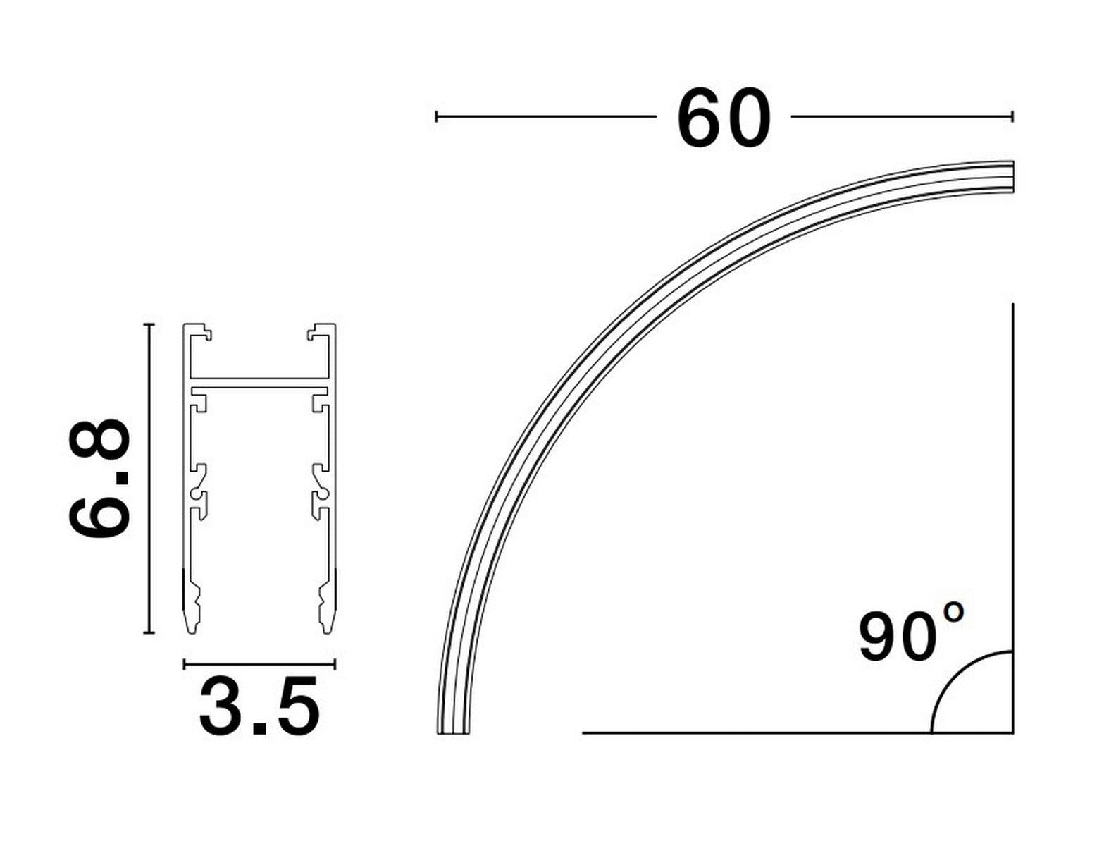 Magnetic Profile Breda FLEXIBLE  Nova Luce