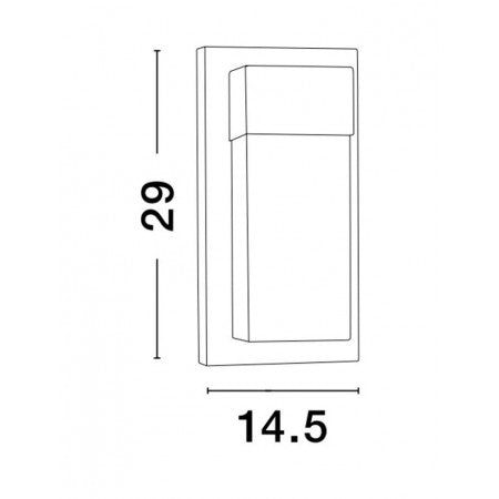 LED Outdoor Wall Lamp LETO IP65 NOVA LUCE