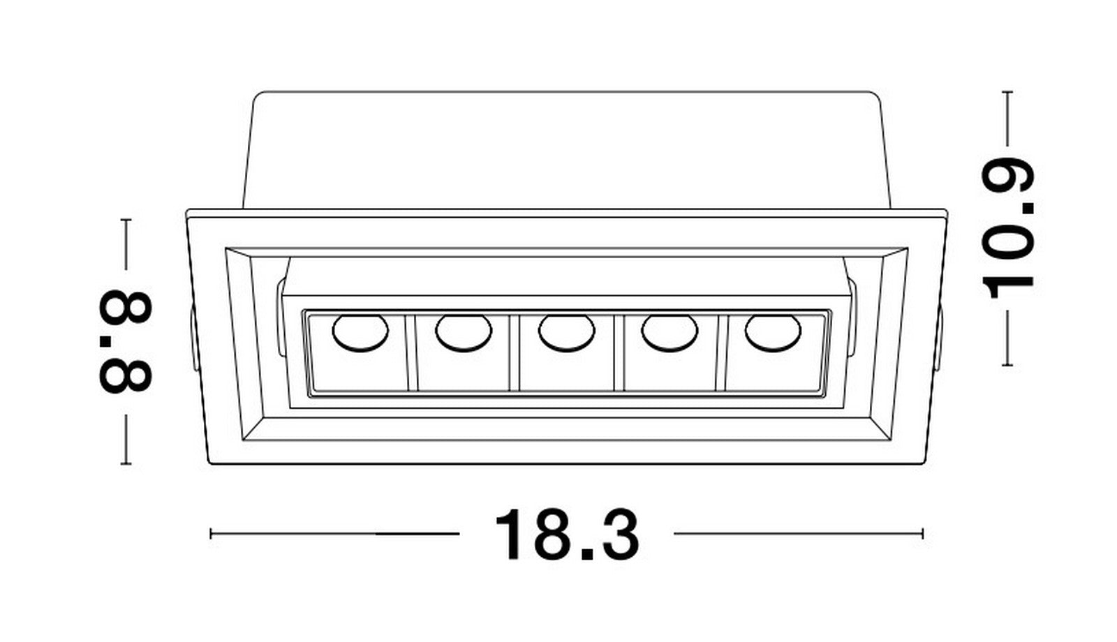 LED Downlight Recessed Spots CANTIA NOVA LUCE