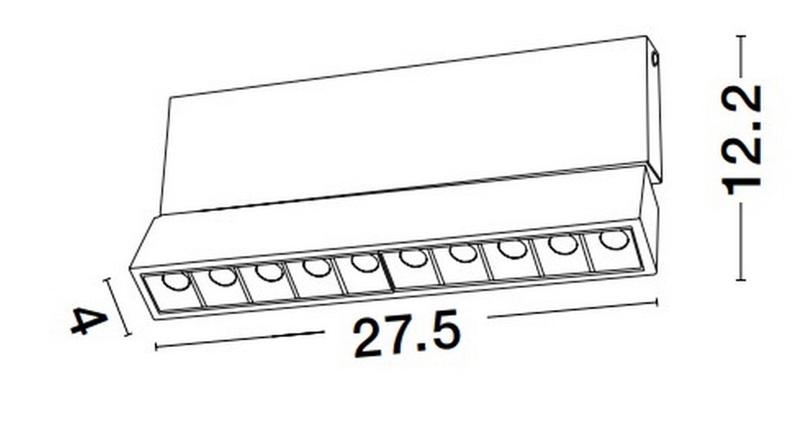 LED Surface Spotlight  PAD Nova Luce