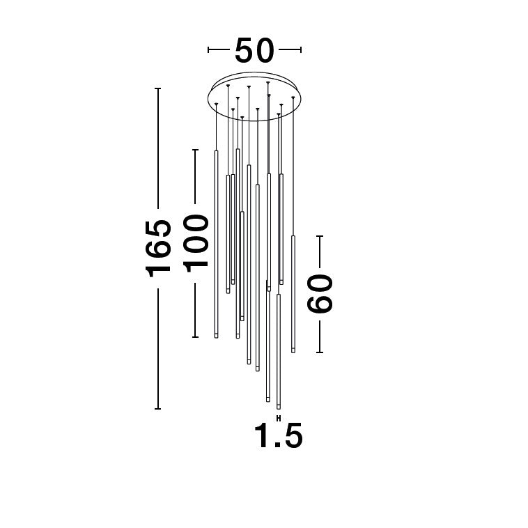 LED Modern Linear  Lamp ELETTRA NOVA LUCE