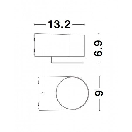 LED Outdoor Wall Lamp NUS IP54 NOVA LUCE