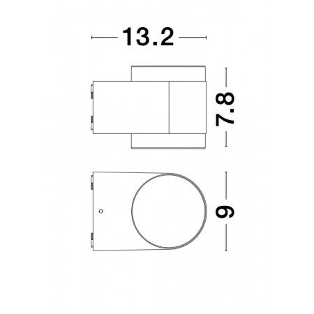 LED Outdoor Wall Lamp NUS IP54 NOVA LUCE