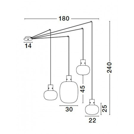 Modern Pendant Lamp   CINZIA E 27 NOVA LUCE