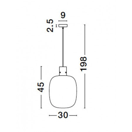 Modern Pendant Lamp   CINZIA E 27 NOVA LUCE