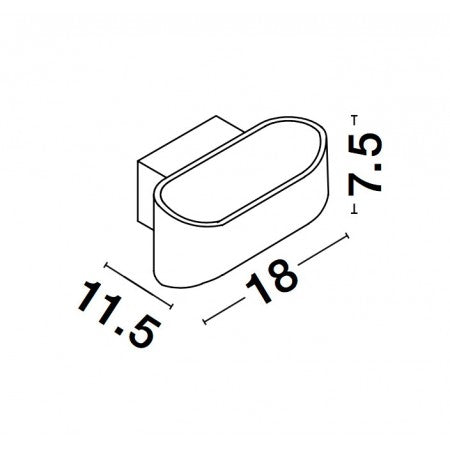 LED Outdoor Wall Lamp MILE IP54 NOVA LUCE