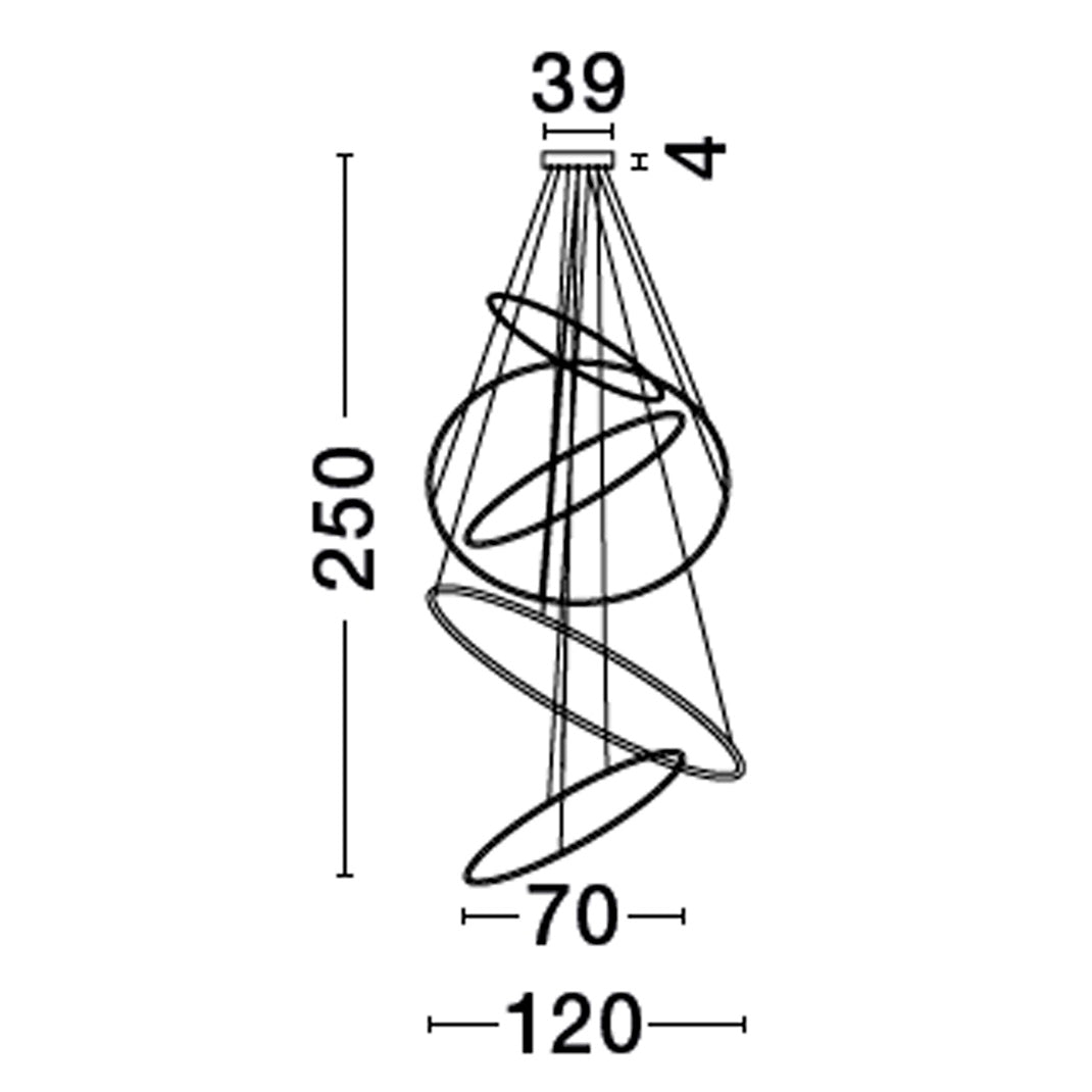 LED Modern Lamp NUDOS Triac Dimmable NOVA LUCE