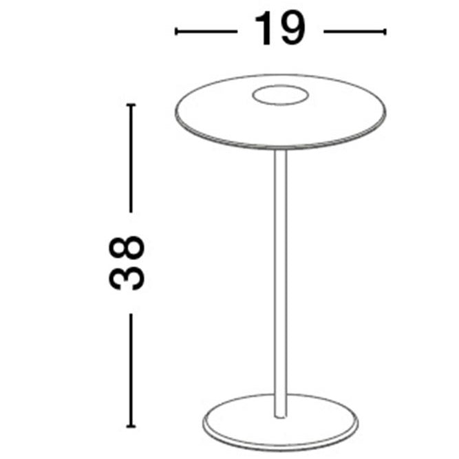 LED Outdoor Portable Lamp FABIO IP54 NOVA LUCE