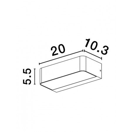 LED Outdoor Wall Lamp VIDENO IP65 NOVA LUCE