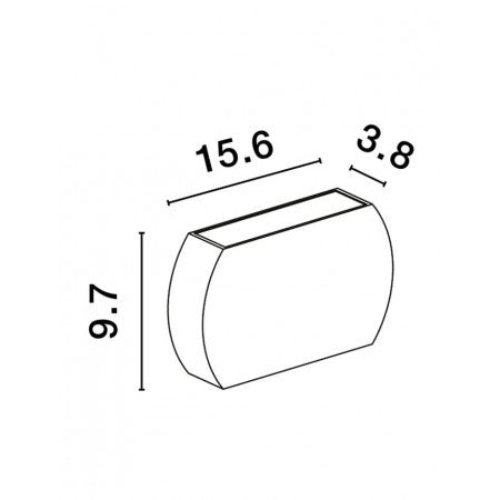 LED Outdoor Wall Lamp FEDOR IP65 NOVA LUCE