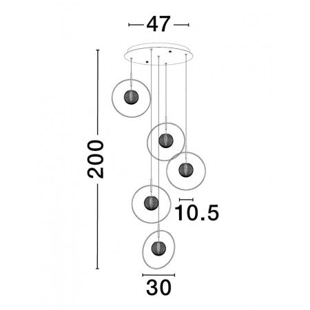 LED Modern Pendant Lamp ATOS  NOVA LUCE