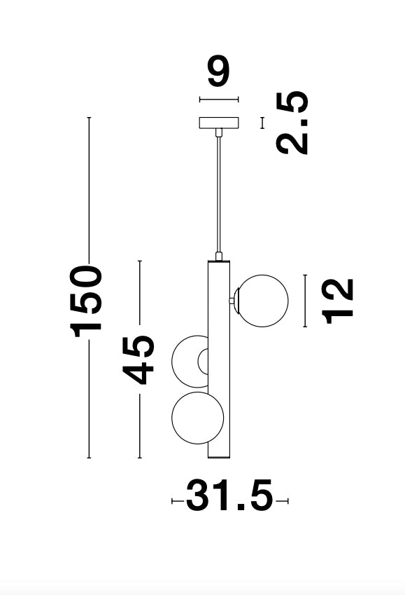 Modern Pendant Lamp  G9 JAKLIN /AGRIGENTO NOVA LUCE