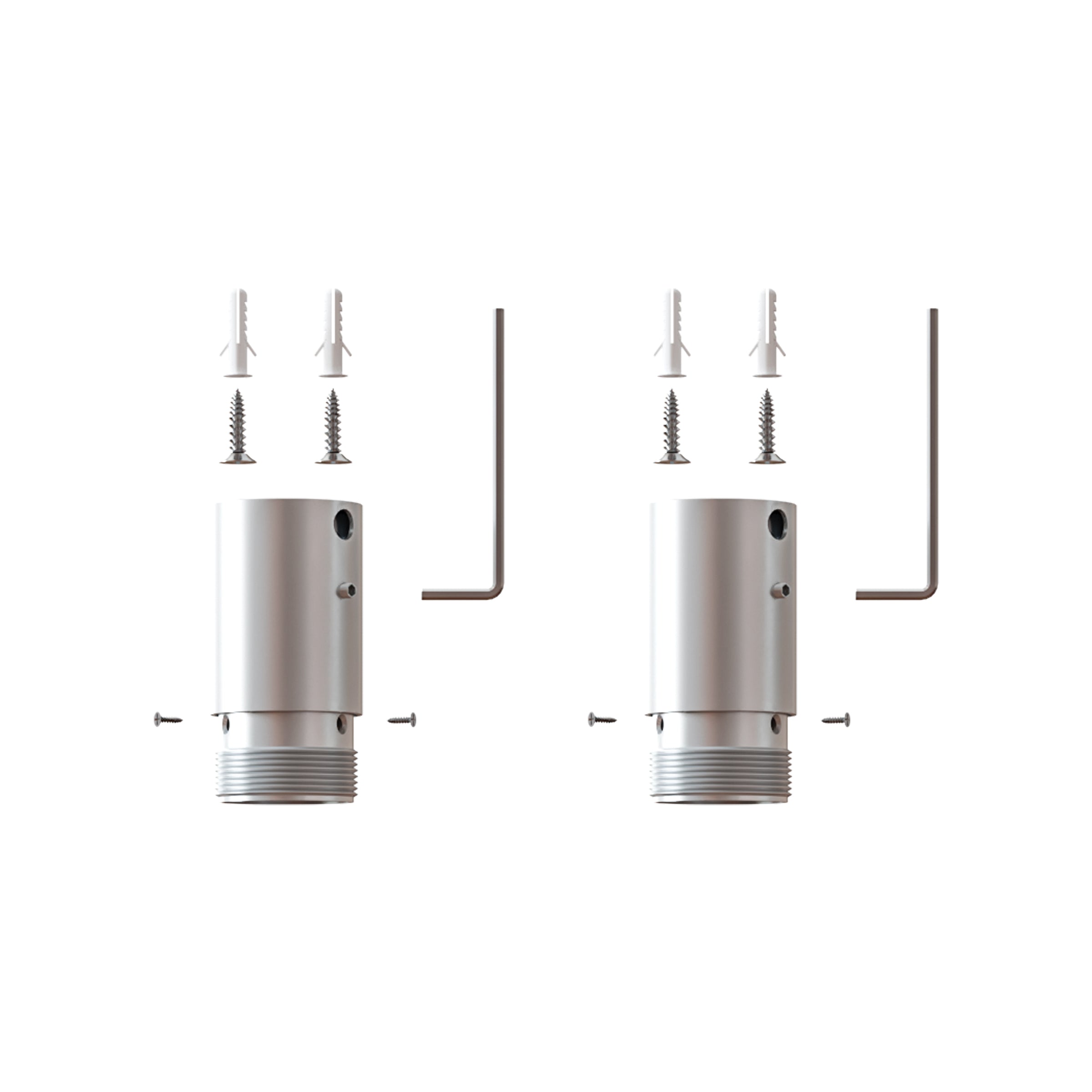 Light Fixture CURVED HANGING SUNSPENSION KIT WITH 2 ALUMINIUM MOUNTING BASES FOR LED LIGHTING TUBE LS77 – Zambelis