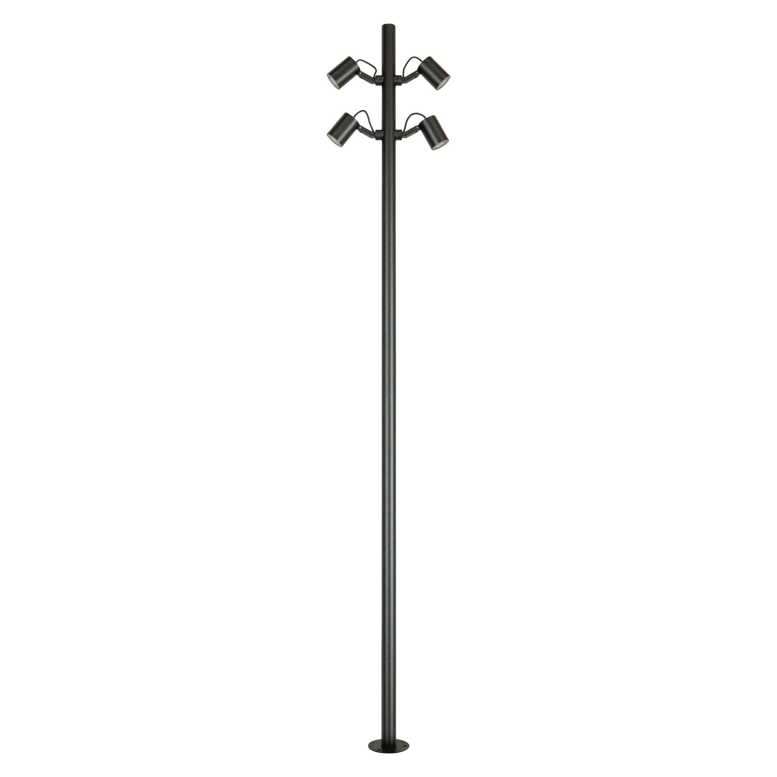 Bollard Light OUTDOOR LAMP POST LED 35W 3000K BLACK ALUMINIUM IP65 – Zambelis