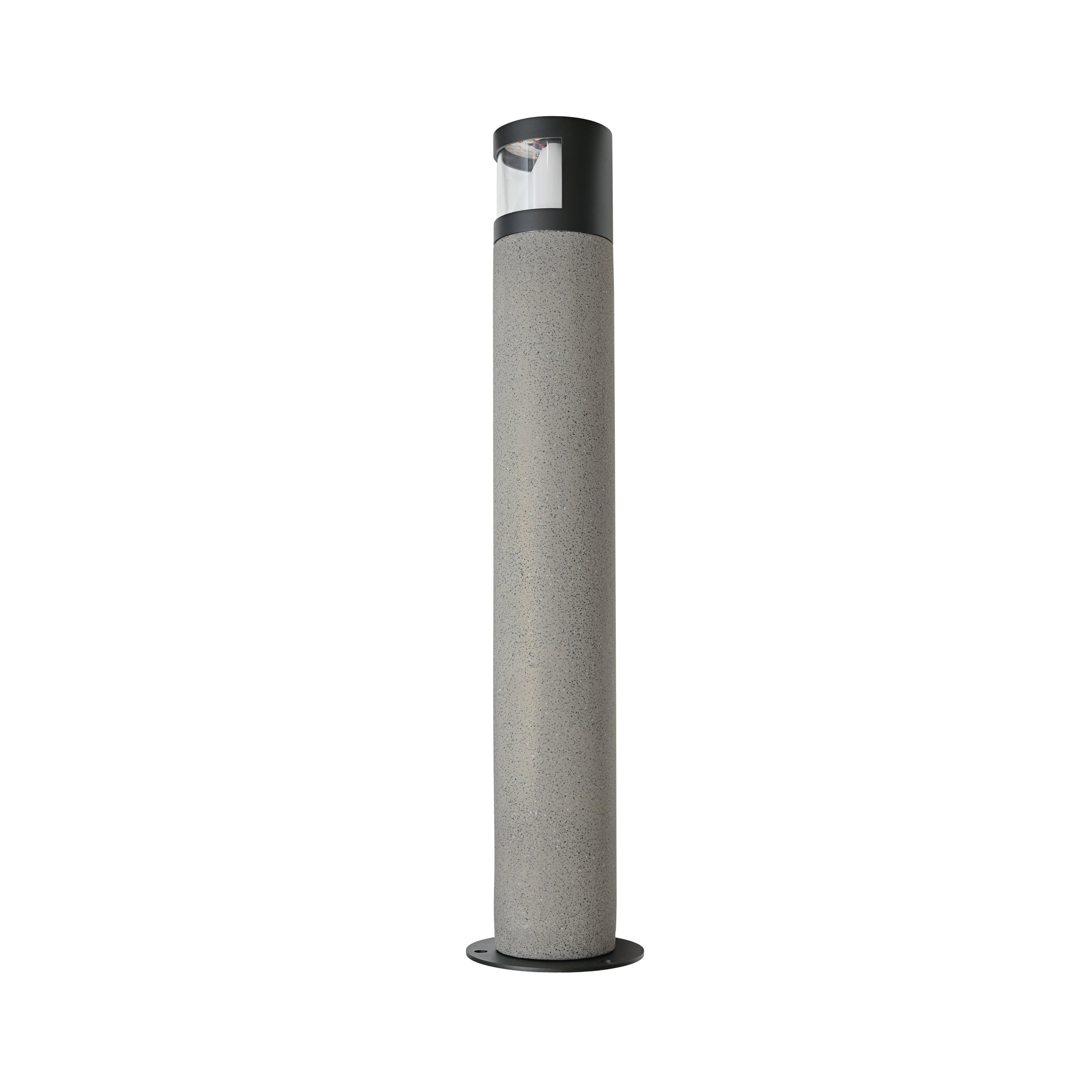 Bollard Light OUTDOOR BOLLARD LED LIGHT 10W 3000K NATURAL CONCRETE - BLACK METAL - PC DIFFUSER IP65 – Zambelis