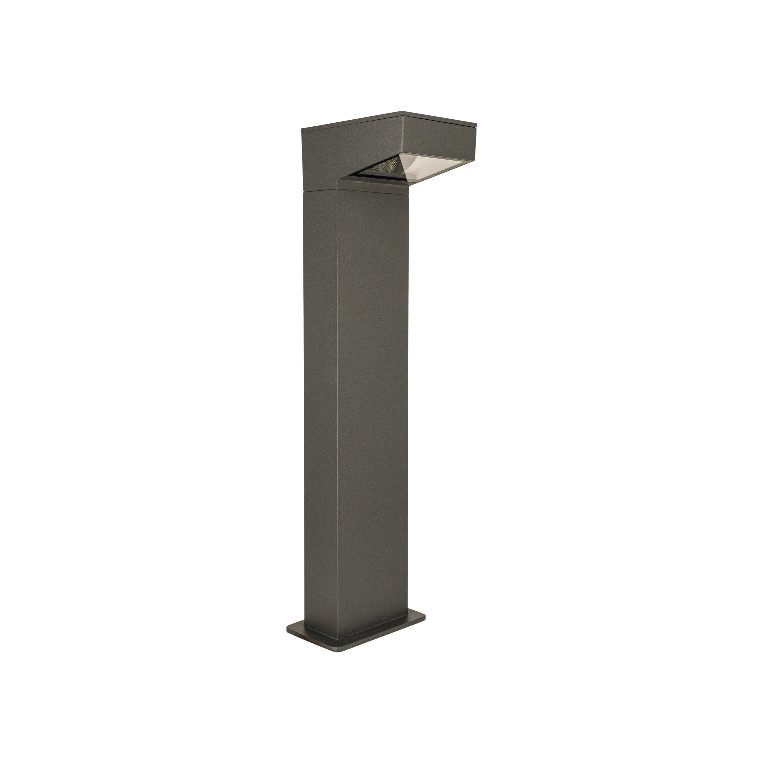 Bollard Light OUTDOOR BOLLARD LED LIGHT 12W 3000K GRAPHITE ASYMMETRIC BEAM ANGLE IP65 – Zambelis