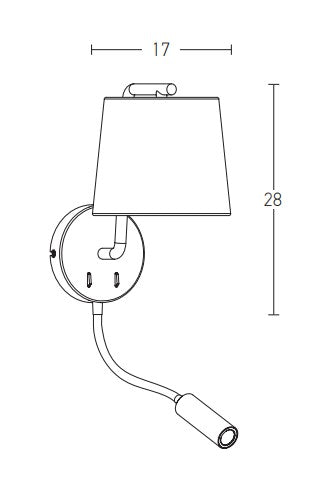 LED Modern Hotel Wall Lamp ZAMBELIS