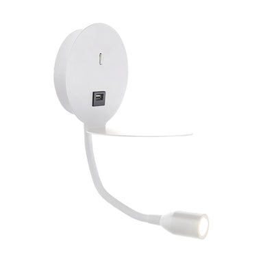 Light Fixture SCONCE LED 3W METAL WHITE USB – Zambelis