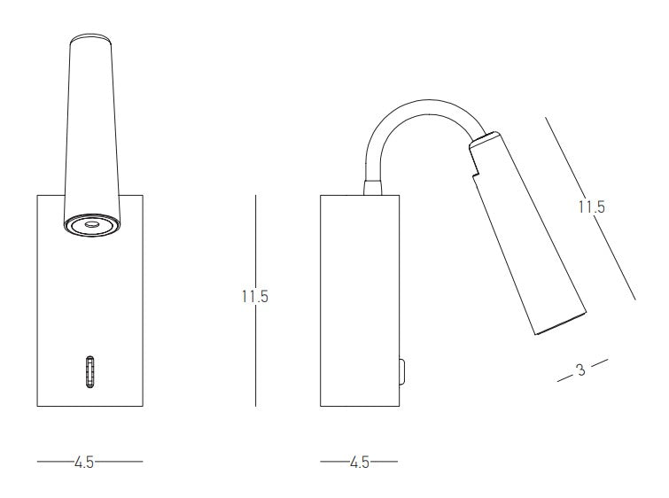 LED Modern  Wall Reading  Light  ZAMBELIS