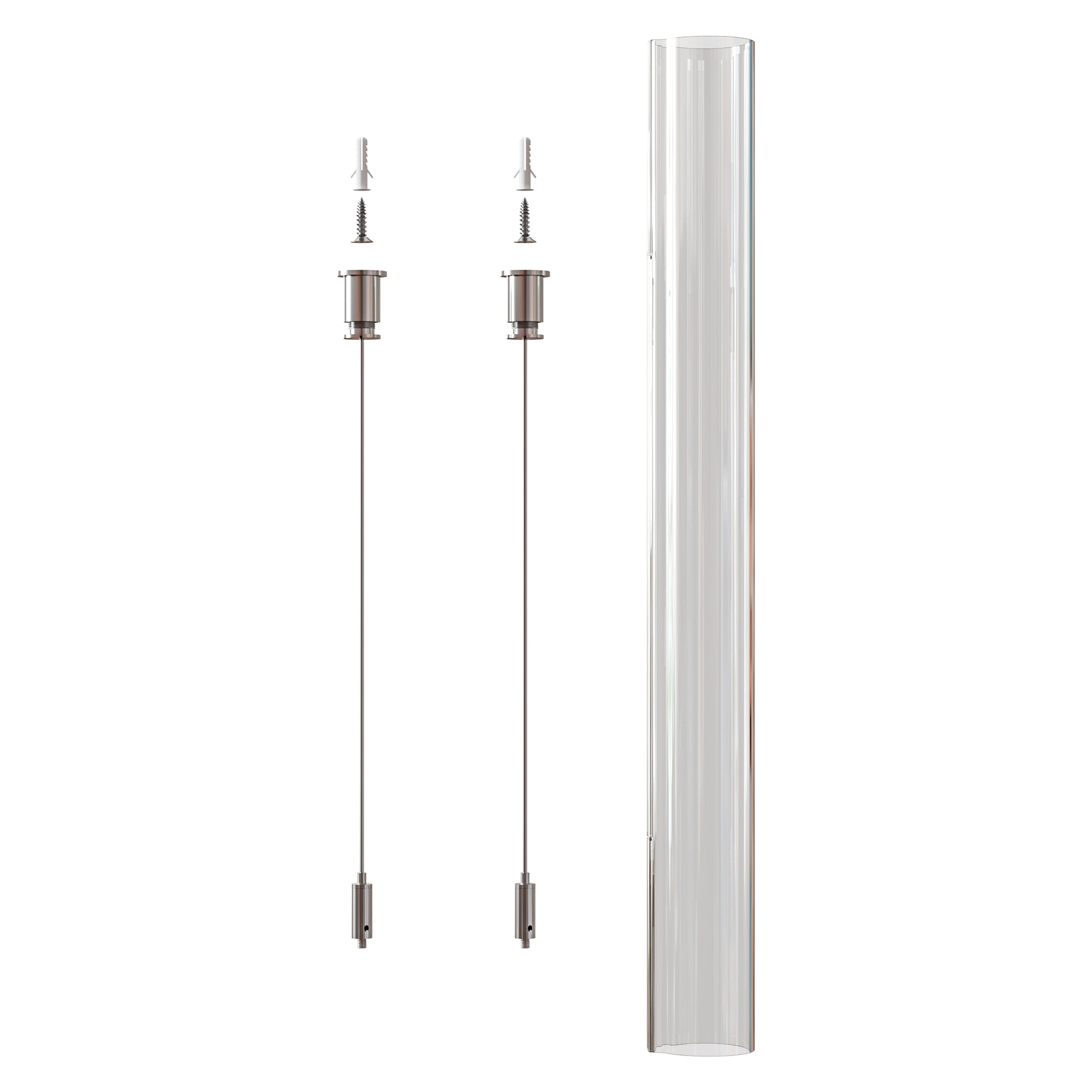 Light Fixture HORIZONTAL SUNSPENSION KIT 2M STEEL WIRE + PLASTIC TUBE D:27MM – Zambelis