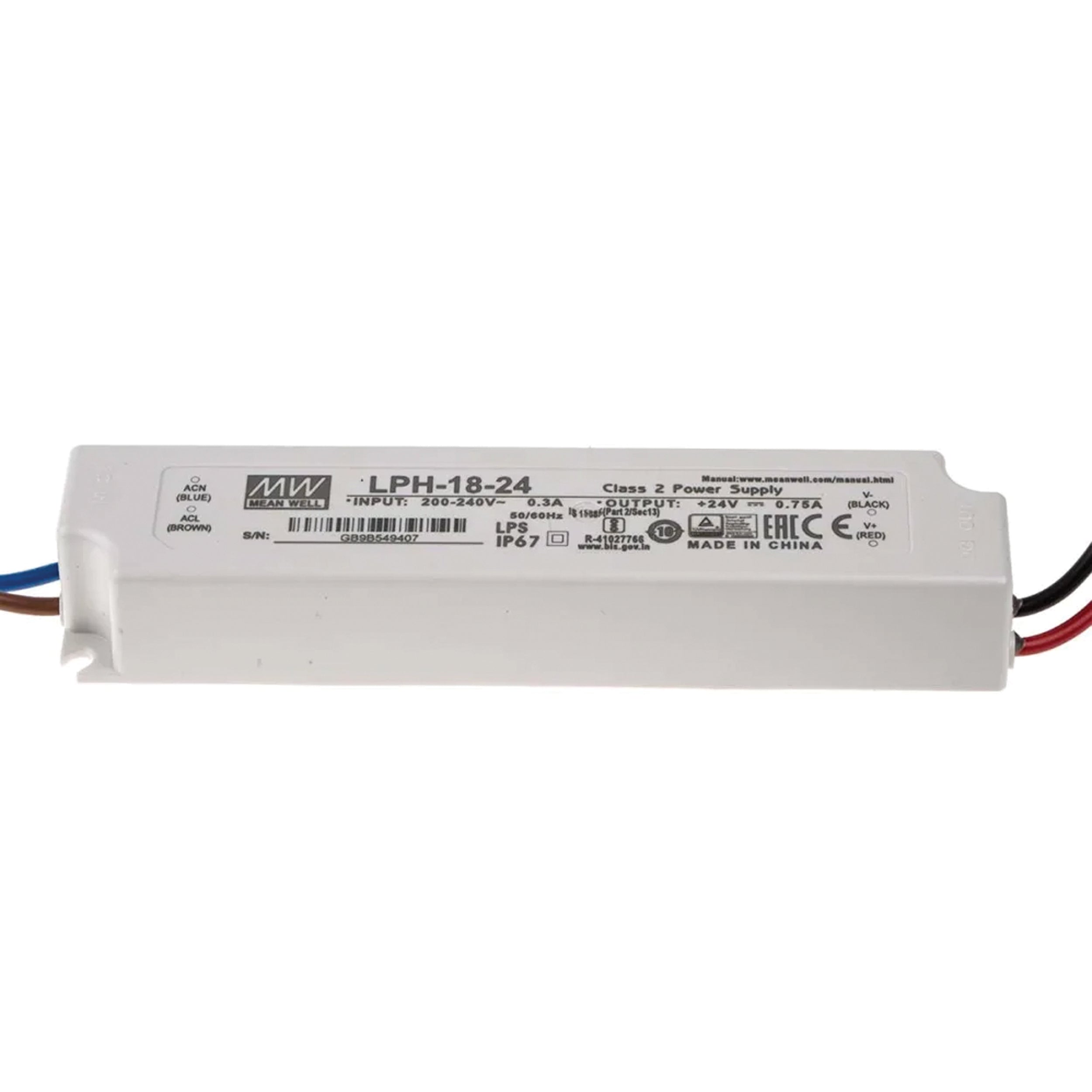 Light Fixture DRIVER 18W-24V ON-OFF IP67 MEANWELL – Zambelis