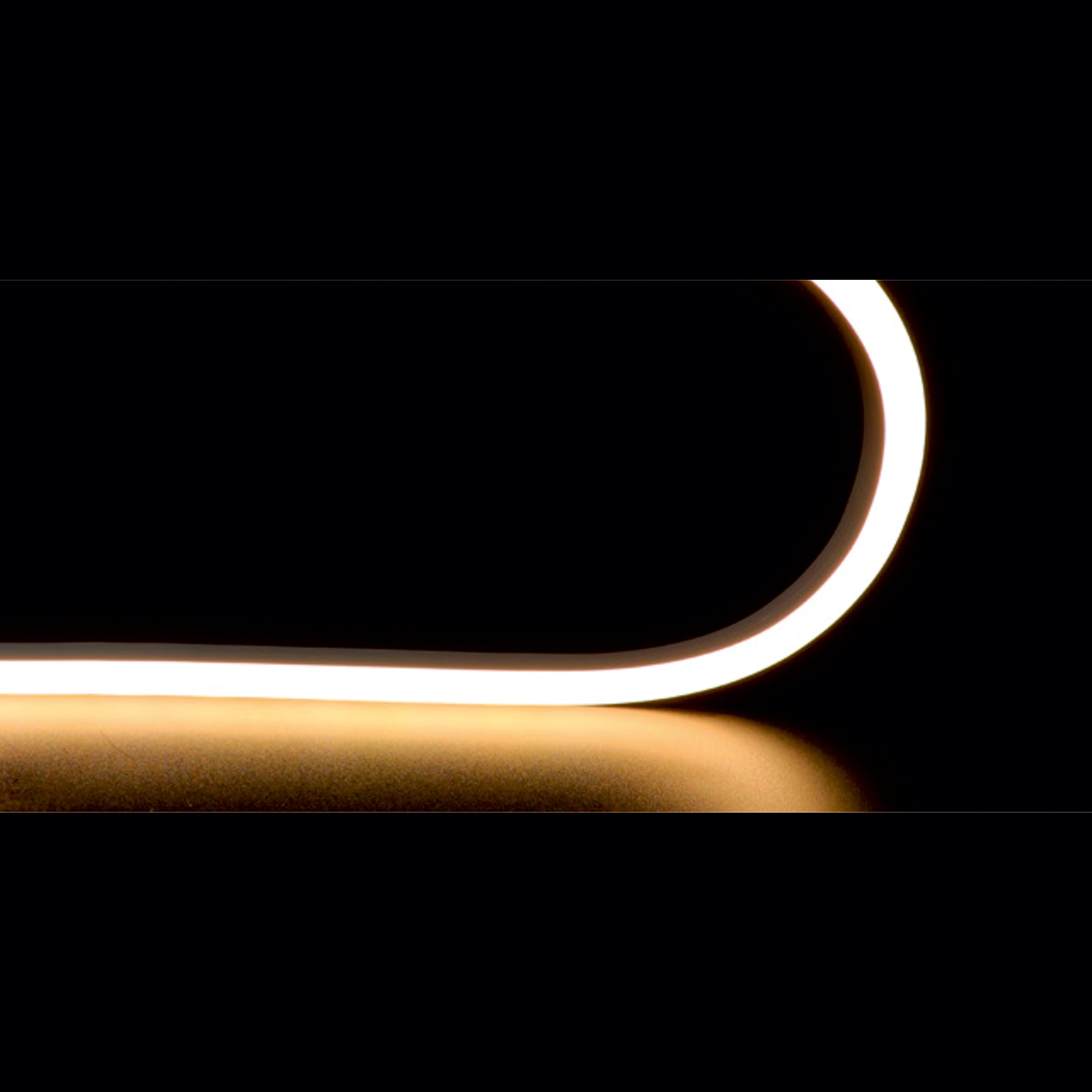 Light Fixture LED RUBBER 10x10MM WHITE NEON SIDE BENDING 24V 9.6W/m 144 LEDs/m 2700K IP67 – Zambelis