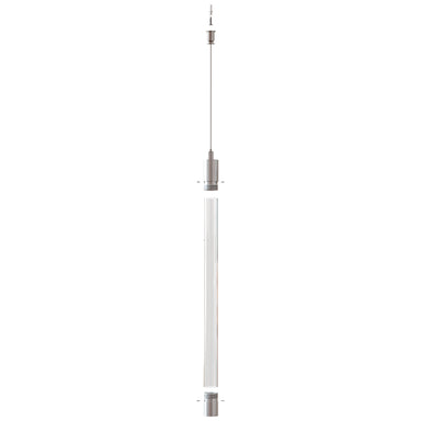 Light Fixture VERTICAL SUNSPENSION KIT ALUMINIUM MOUNTING BASE WITH 2M STEEL WIRE + PLASTIC TUBE D:27MM – Zambelis