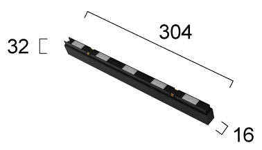 Slim Magnetic Track Rail 48V with Εnd Caps and Cover VIOKEF