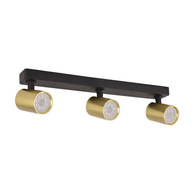 Ceiling Light CEILING SPOT 3XGU10 SANDY BLACK-BRUSHED BRASS – Zambelis