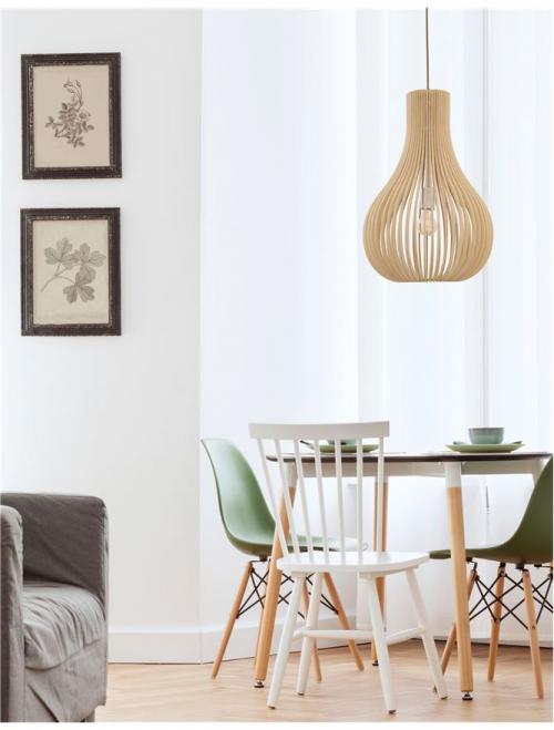 Pendant Natural Wood Lamp  SOHO NOVA LUCE