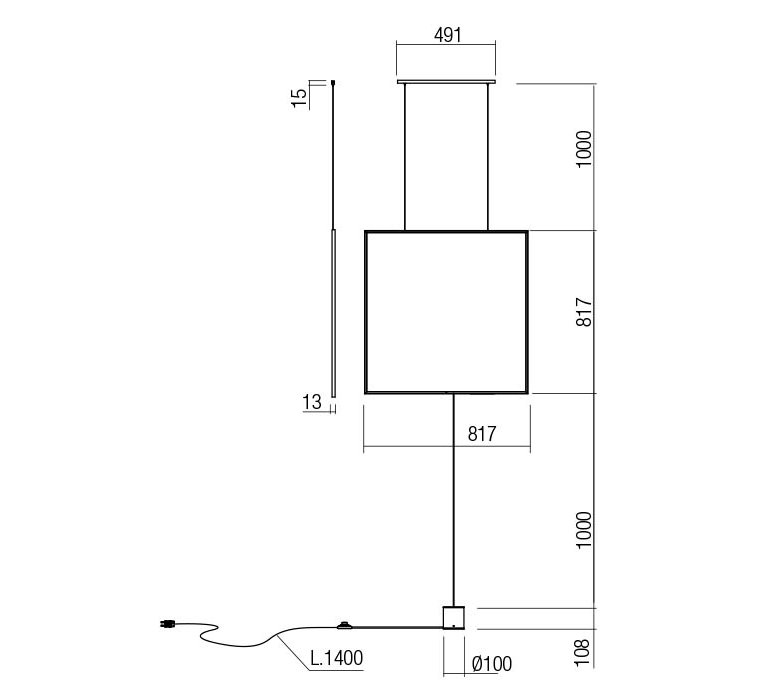 LED Ceiling-floor Lamp  SLICK REDO