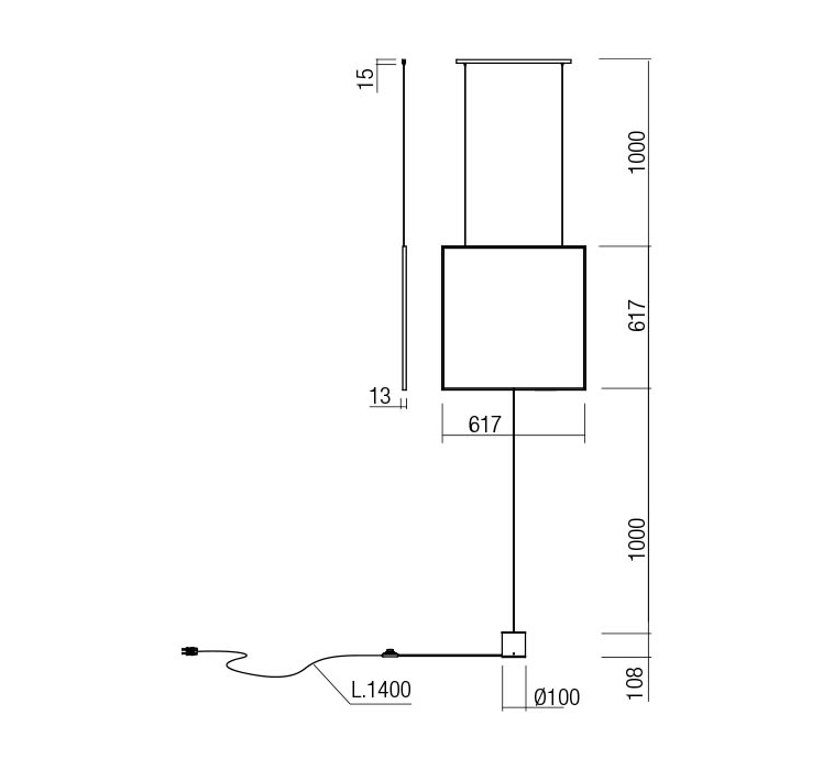 LED Ceiling-floor Lamp  SLICK REDO