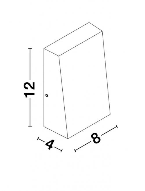 LED Outdoor Wall Lamp MILEY IP54 NOVA LUCE