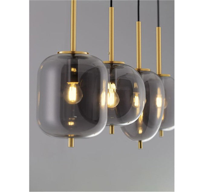 Modern Pendant Lamp  LATO  E14/E27 NOVA LUCE-SMOKY GLASS