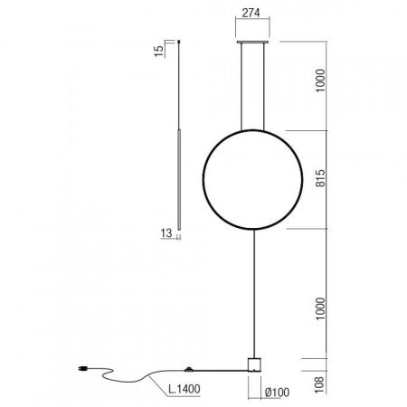 LED Ceiling-floor Lamp  SLICK REDO