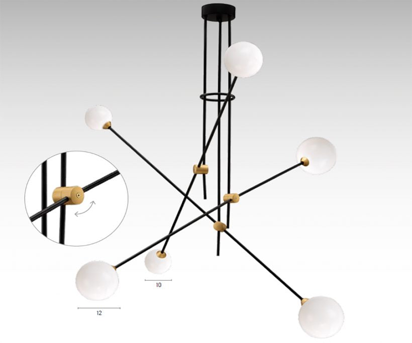 Modern Pendant Lamp  6xG9