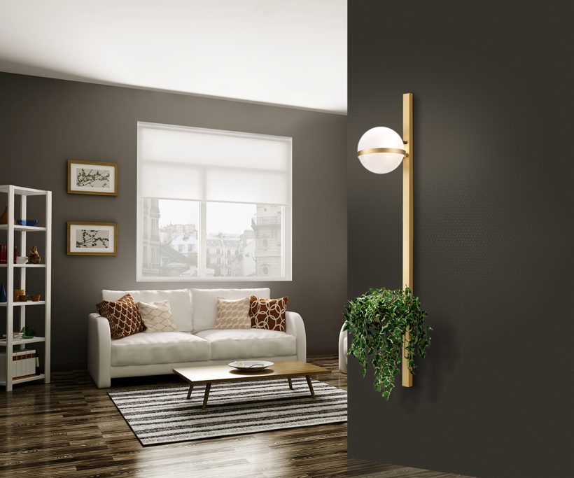 Modern Wall Lamp with flower pot 1xG9