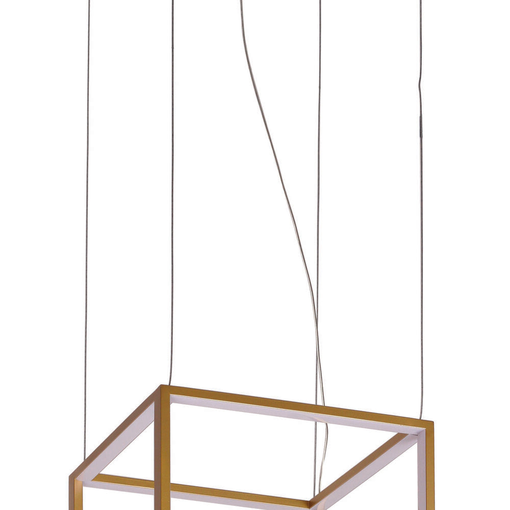 LED Modern Pendant Lamp GOLD-CUBE VIOKEF