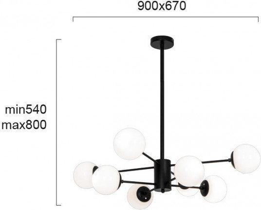 Modern Chandelier VIOKEF ANOUK 4228500 8xG9 - Lampbroker