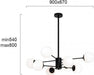 Modern Chandelier VIOKEF ANOUK 4228500 8xG9 - Lampbroker