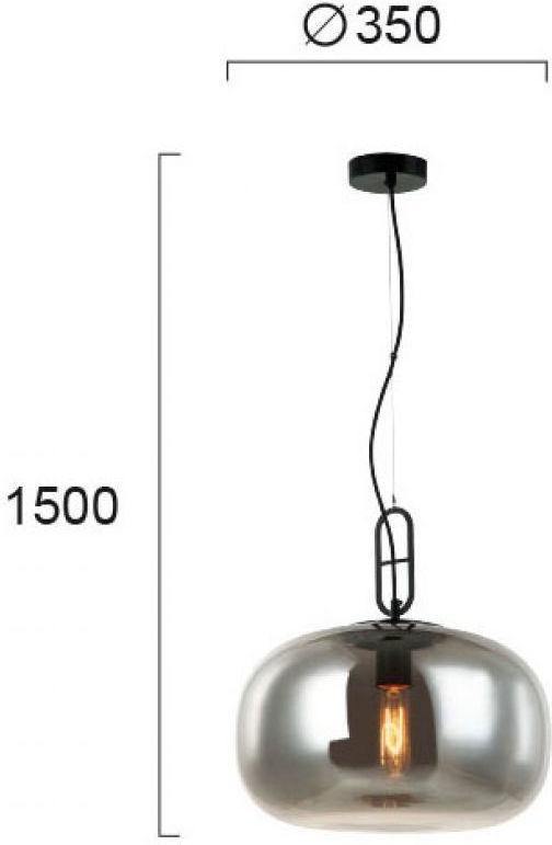 Classic Pendant Lamp VIOKEF RETRO 4206500 1xE27 - Lampbroker