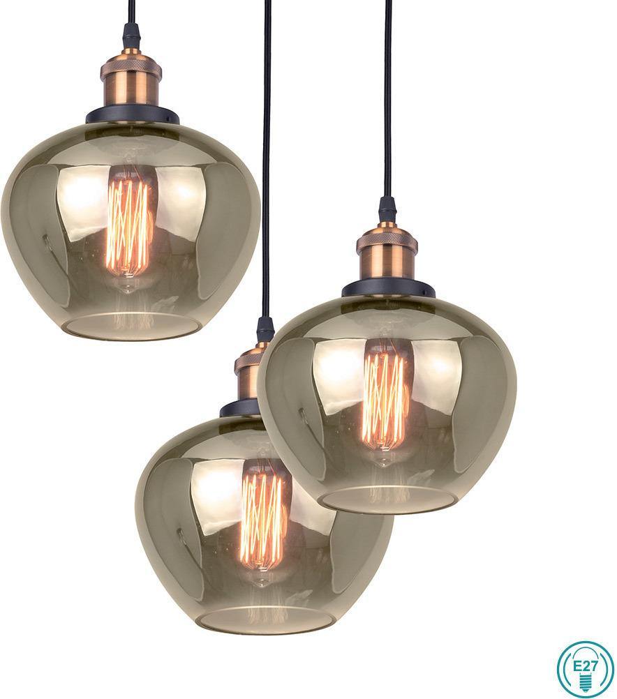 Modern Pendant Lamp VIOKEF JONAS 4165800 3xE27 - Lampbroker