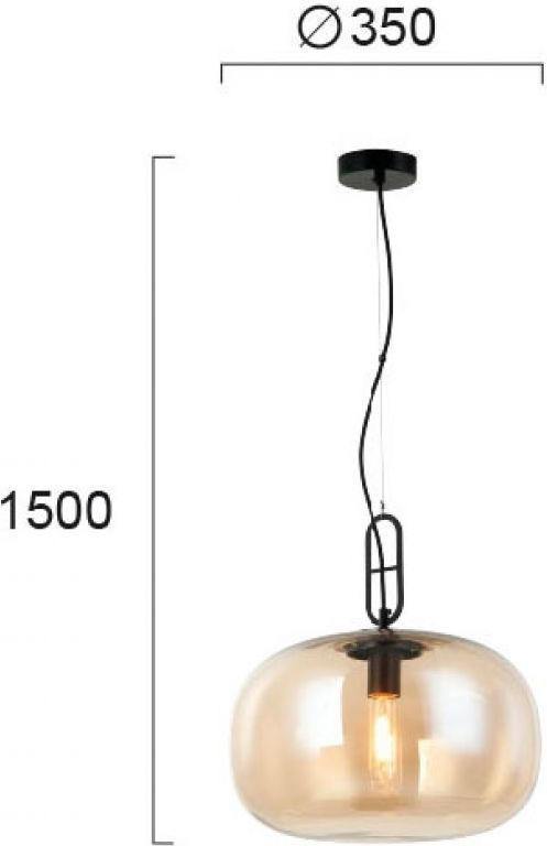 Classic Pendant Lamp VIOKEF RETRO 4206501 1xE27 - Lampbroker