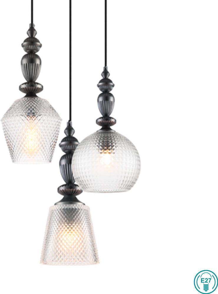 Classic Pendant Lamp VIOKEF TALISA 4169800 3xE27 - Lampbroker