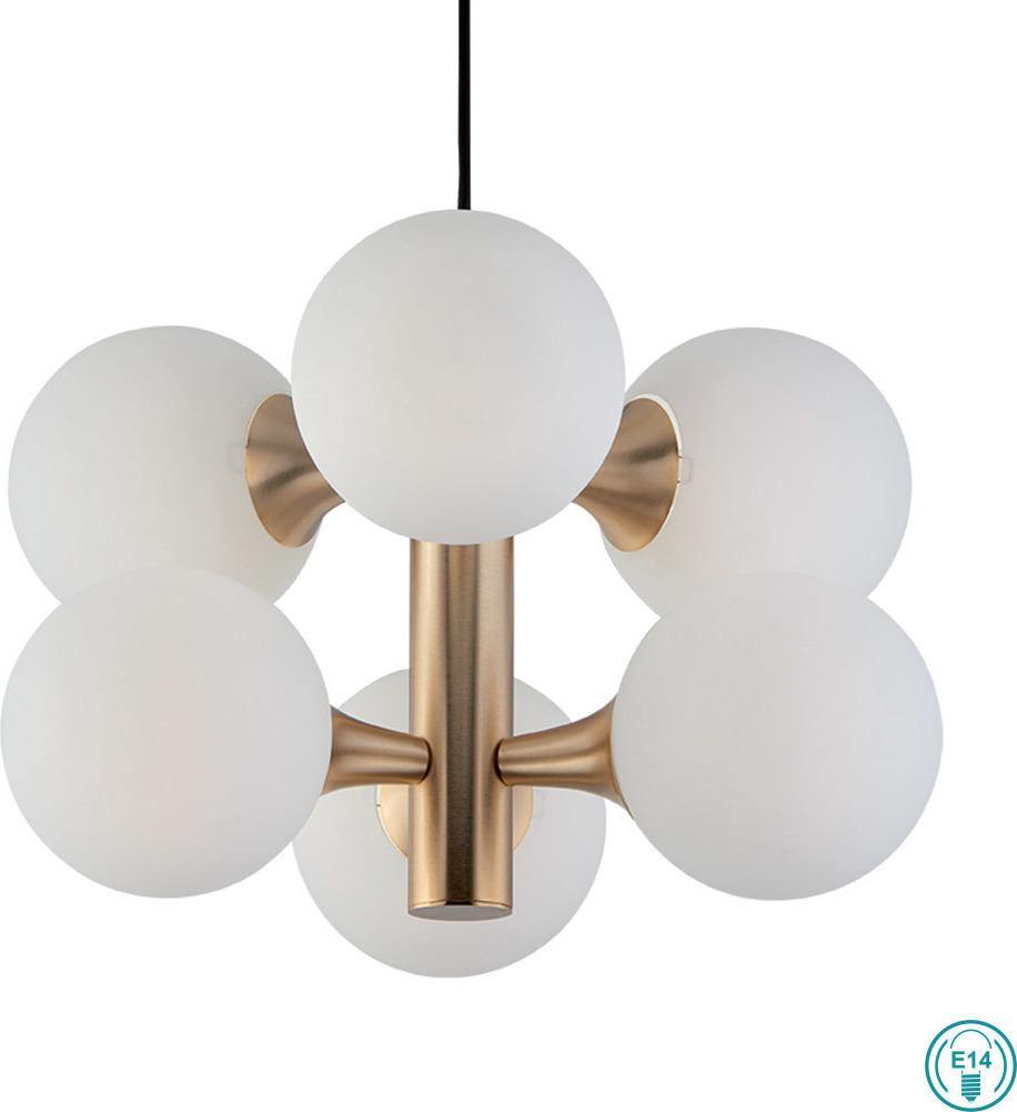 Modern Chandelier VIOKEF GLOBE 3094400 6xE14 - Lampbroker